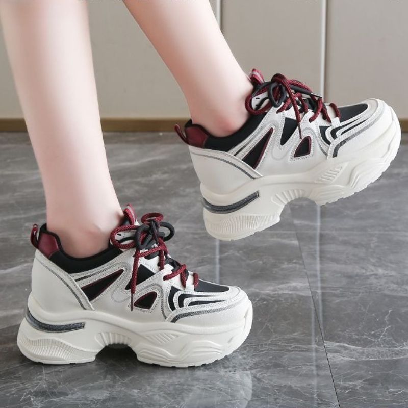 Sewing Latex - Petal Thick Sole Sneakers for Petite