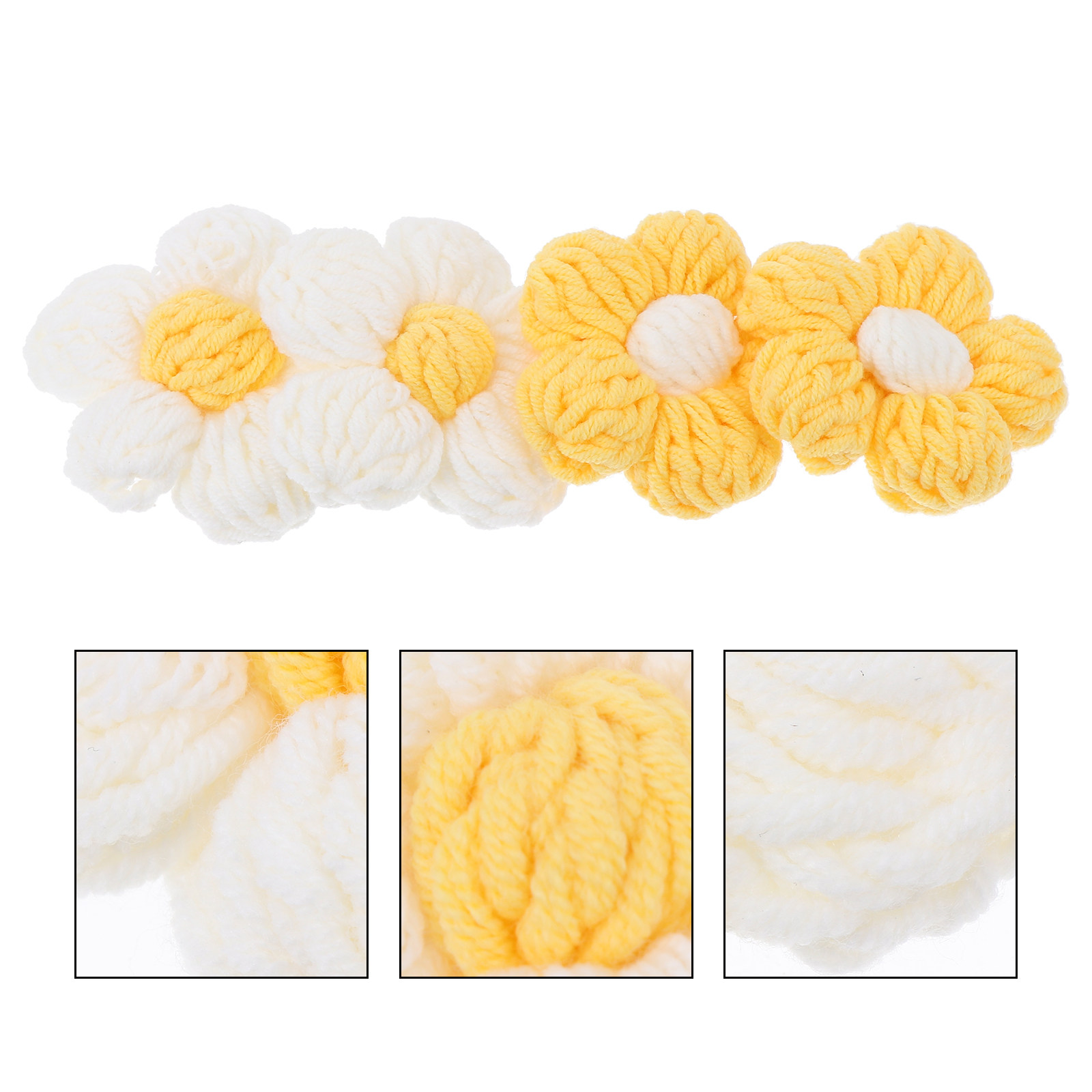 4Pcs Crocheted Floral Accessor - Sewing Garments recension och pris