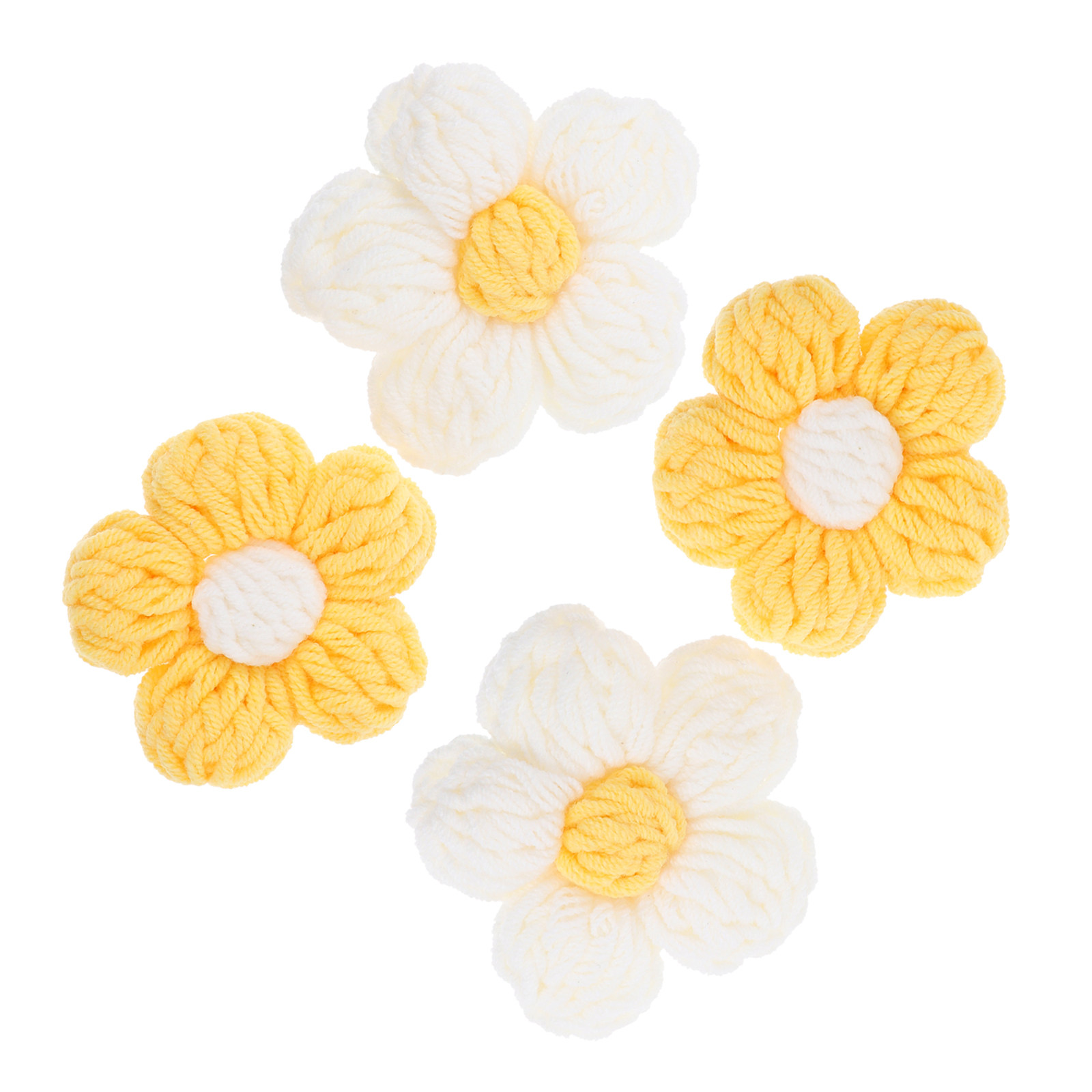 4Pcs Crocheted Floral Accessor - Sewing Garments recension och pris