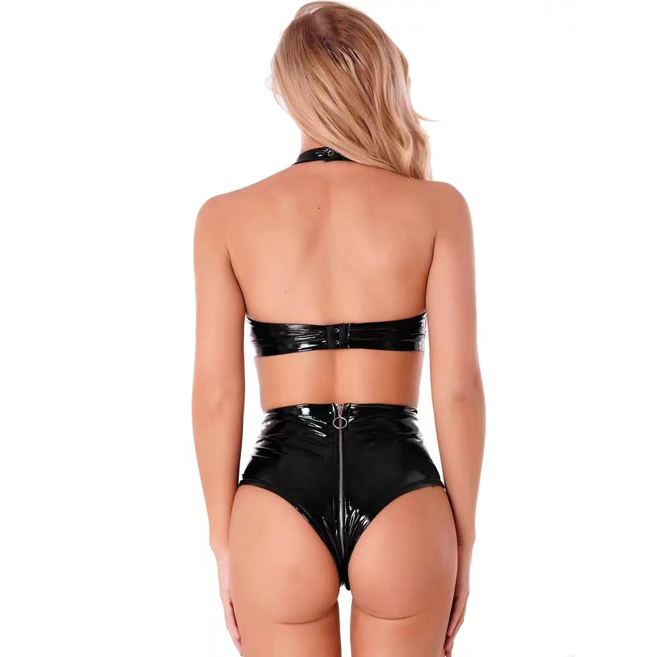 Sexy Black Shiny Pu Latex Leat - Sewing Latex recension och pris