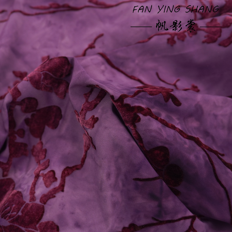 Purple Plum Blossom Flocked De - Sewing Tie Dye recension och pris
