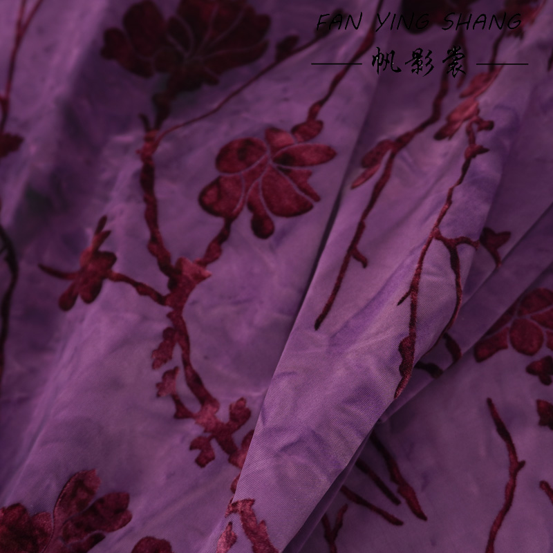 Purple Plum Blossom Flocked De - Sewing Tie Dye recension och pris