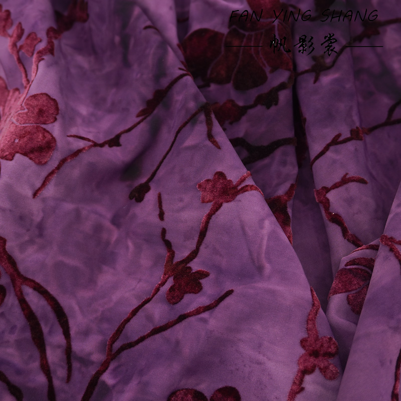 Purple Plum Blossom Flocked De - Sewing Tie Dye recension och pris