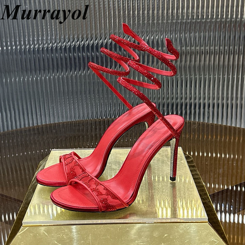Sandals Thin High Heels Women  - Elastic Waistband Roll recension och pris