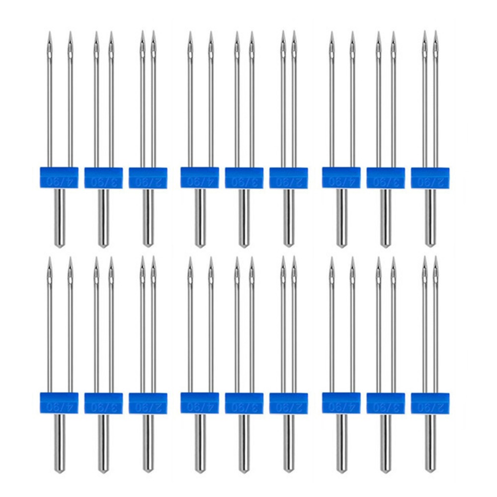 18pcs Stainless Steel Sewing M - Twin Needle Stretch recension och pris